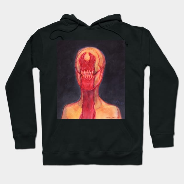He Sees You When You Are Sleeping Hoodie by VinceLocke